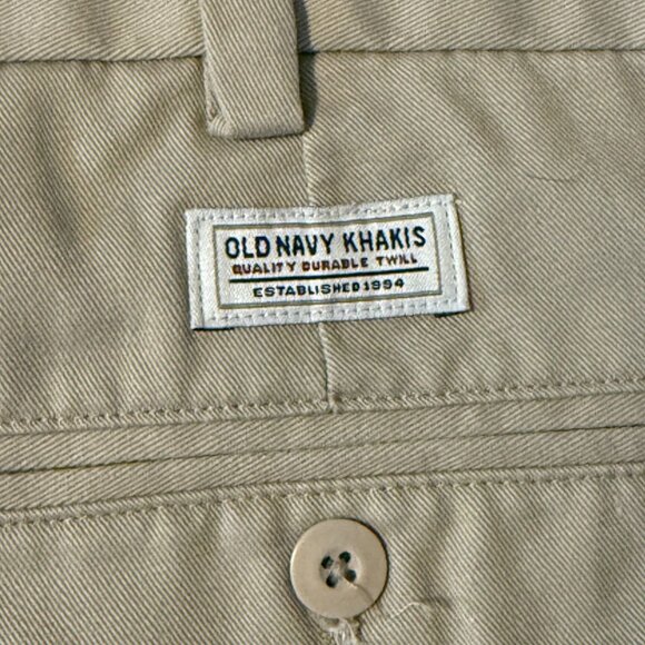 Old Navy Mens Khaki Twill Pants Regular Fit 40x34 - Picture 2 of 14